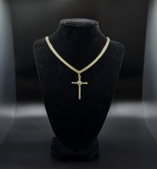Cuban Chain with Cross Pendant