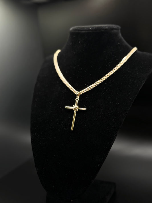 Cuban Chain with Cross Pendant